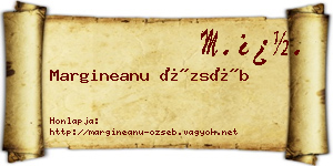 Margineanu Özséb névjegykártya